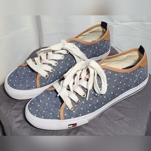 Tommy Hilfiger Navy Sneakers with White Dots